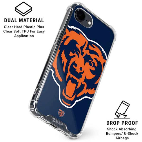 NFL Chicago Bears Large Logo iPhone 16e Clear Case