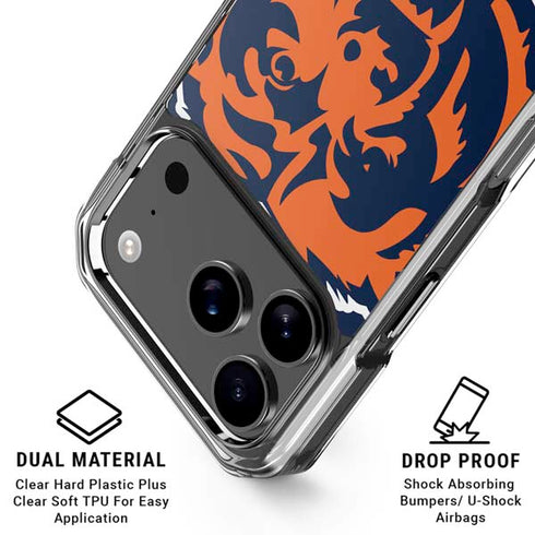 NFL Chicago Bears Large Logo iPhone 18 Pro Clear Case