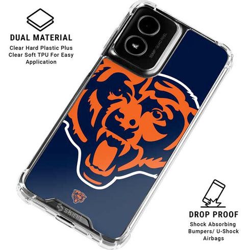 NFL Chicago Bears Large Logo Moto G Power 5G (2024) Clear Case