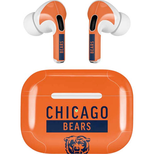 NFL Chicago Bears Orange Performance Series AirPods Skins