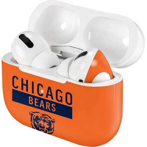 NFL Chicago Bears Orange Performance Series AirPods Skins