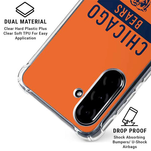 NFL Chicago Bears Orange Performance Series Galaxy A36 5G Clear Case