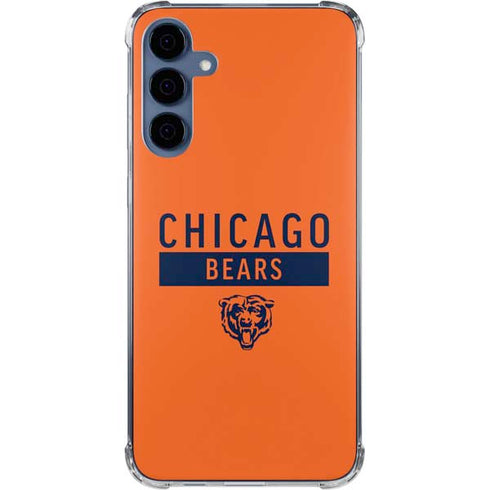 NFL Chicago Bears Orange Performance Series Galaxy A55 5G Clear Case
