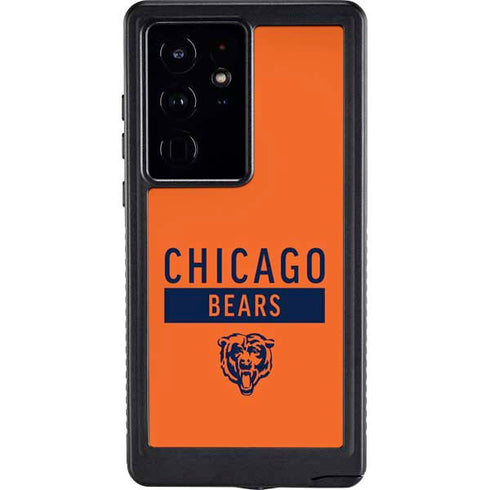 NFL Chicago Bears Orange Performance Series Galaxy S24 Ultra Waterproof Case