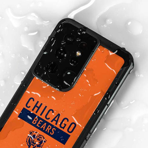 NFL Chicago Bears Orange Performance Series Galaxy S24 Ultra Waterproof Case