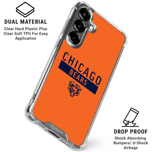 NFL Chicago Bears Orange Performance Series Galaxy S26 Plus Clear Case