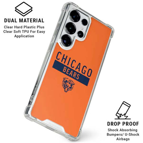 NFL Chicago Bears Orange Performance Series Galaxy S26 Ultra Clear Case