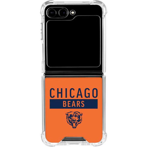NFL Chicago Bears Orange Performance Series Galaxy Z Flip6 Clear Case