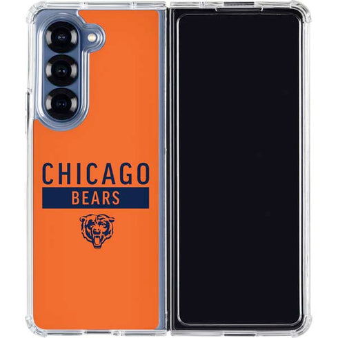NFL Chicago Bears Orange Performance Series Galaxy Z Fold6 Clear Case