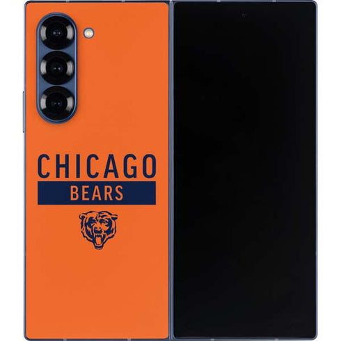 NFL Chicago Bears Orange Performance Series Galaxy Z Fold6 Skin