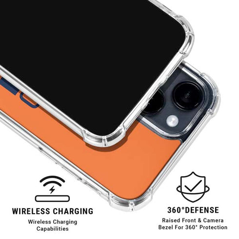 NFL Chicago Bears Orange Performance Series iPhone 15 Clear Case