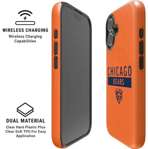NFL Chicago Bears Orange Performance Series iPhone 16 Magsafe Impact Case