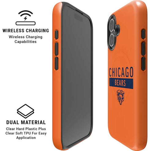 NFL Chicago Bears Orange Performance Series iPhone 16 Plus Magsafe Impact Case