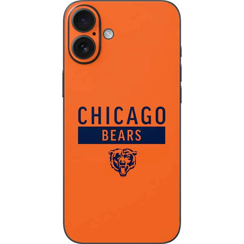 NFL Chicago Bears Orange Performance Series iPhone 16 Plus Skin