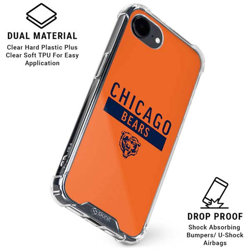 NFL Chicago Bears Orange Performance Series iPhone 16e Clear Case