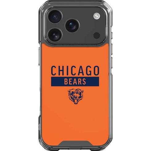 NFL Chicago Bears Orange Performance Series iPhone 18 Pro Clear Case
