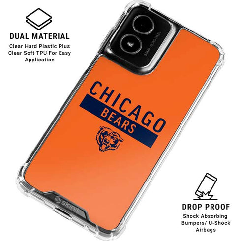 NFL Chicago Bears Orange Performance Series Moto G Power 5G (2024) Clear Case