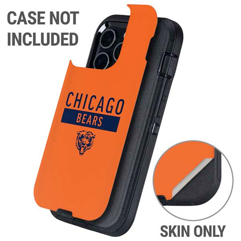 NFL Chicago Bears Orange Performance Series Otterbox Defender iPhone Skin