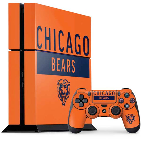 NFL Chicago Bears Orange Performance Series PS4 Console and Controller Bundle Skin