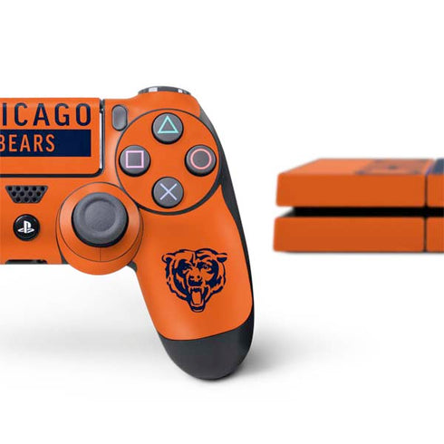 NFL Chicago Bears Orange Performance Series PS4 Console and Controller Bundle Skin