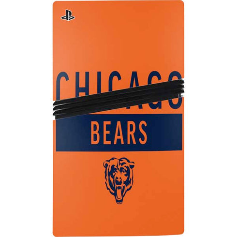 NFL Chicago Bears Orange Performance Series PS5 Pro Disk Console Skin