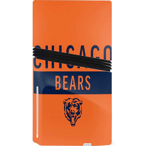 NFL Chicago Bears Orange Performance Series PS5 Pro Disk Console Skin