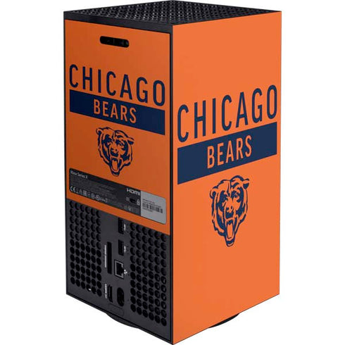 NFL Chicago Bears Orange Performance Series XBox Series X Digital Edition Bundle Skin