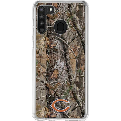 NFL Chicago Bears Realtree AP Camo Galaxy A21 Clear Case
