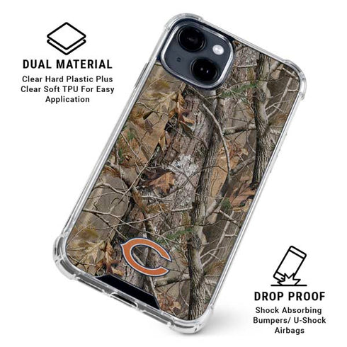 NFL Chicago Bears Realtree AP Camo iPhone 15 Clear Case