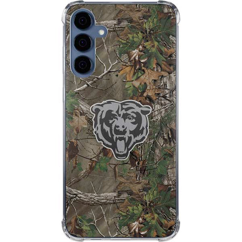 NFL Chicago Bears Realtree Xtra Green Camo Galaxy A55 5G Clear Case