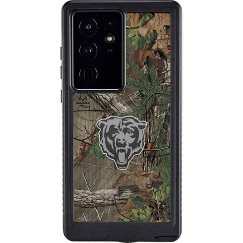NFL Chicago Bears Realtree Xtra Green Camo Galaxy S24 Ultra Waterproof Case