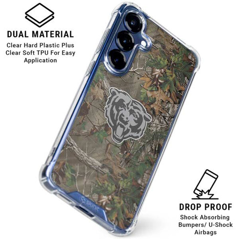 NFL Chicago Bears Realtree Xtra Green Camo Galaxy S25 Clear Case