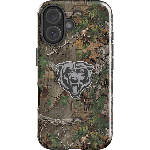 NFL Chicago Bears Realtree Xtra Green Camo iPhone 16 Plus Impact Case