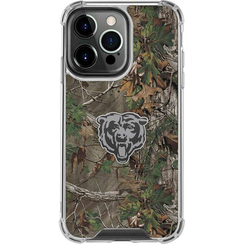 NFL Chicago Bears Realtree Xtra Green Camo iPhone 16 Pro Clear Case