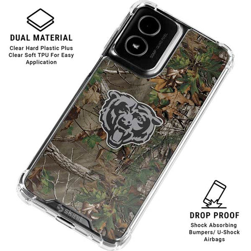 NFL Chicago Bears Realtree Xtra Green Camo Moto G Power 5G (2024) Clear Case