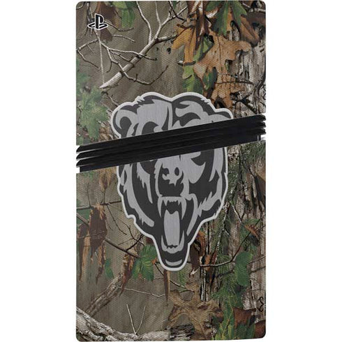 NFL Chicago Bears Realtree Xtra Green Camo PS5 Pro Disk Console Skin