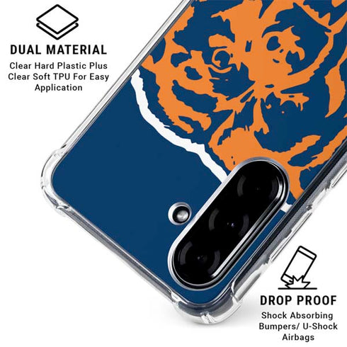 NFL Chicago Bears Retro Logo Galaxy A36 5G Clear Case