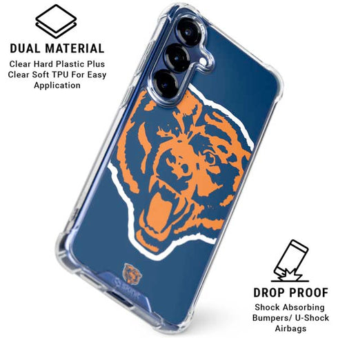 NFL Chicago Bears Retro Logo Galaxy S25 Plus Clear Case