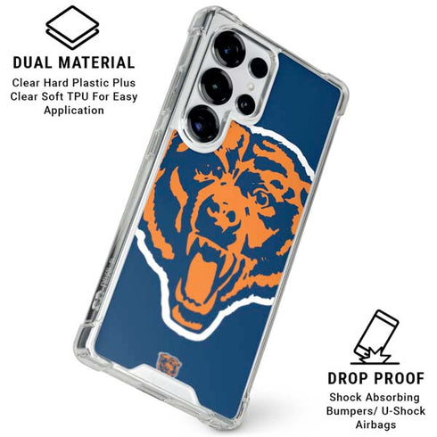 NFL Chicago Bears Retro Logo Galaxy S25 Ultra Clear Case