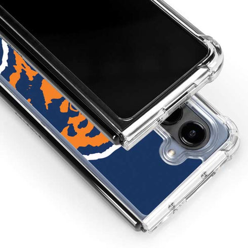 NFL Chicago Bears Retro Logo Galaxy Z Fold5 5G Clear Case