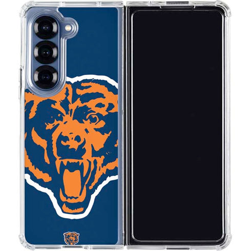 NFL Chicago Bears Retro Logo Galaxy Z Fold6 Clear Case