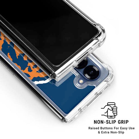 NFL Chicago Bears Retro Logo Galaxy Z Fold6 Clear Case