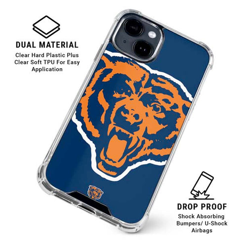 NFL Chicago Bears Retro Logo iPhone 15 Clear Case