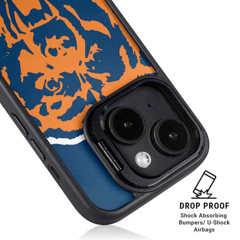 NFL Chicago Bears Retro Logo iPhone 15 Plus Kickstand Case