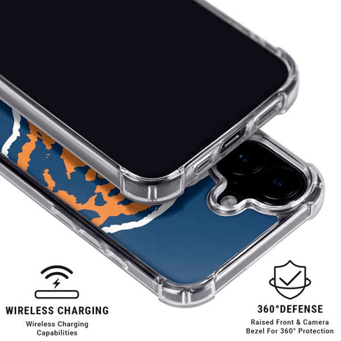 NFL Chicago Bears Retro Logo iPhone 16 Plus Clear Case