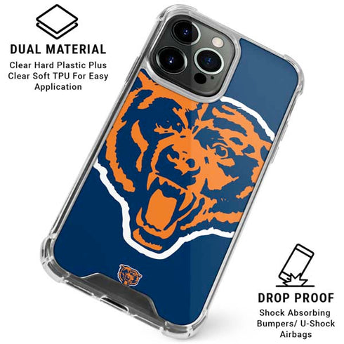 NFL Chicago Bears Retro Logo iPhone 16 Pro Clear Case