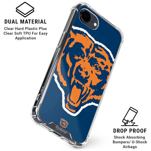 NFL Chicago Bears Retro Logo iPhone 16e Clear Case