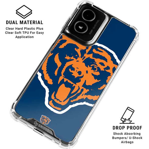 NFL Chicago Bears Retro Logo Moto G Power 5G (2024) Clear Case