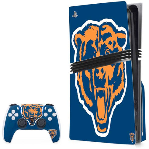 NFL Chicago Bears Retro Logo PS5 Pro Disk Bundle Skin