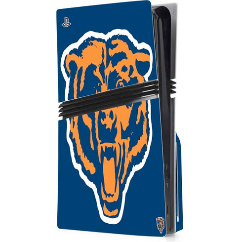 NFL Chicago Bears Retro Logo PS5 Pro Disk Console Skin
